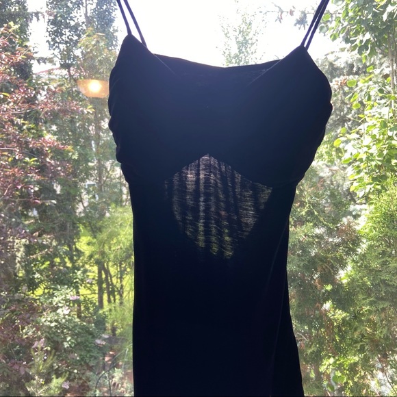 Black Open Back Padded Spaghetti Straps NWT Size S - Picture 11 of 14